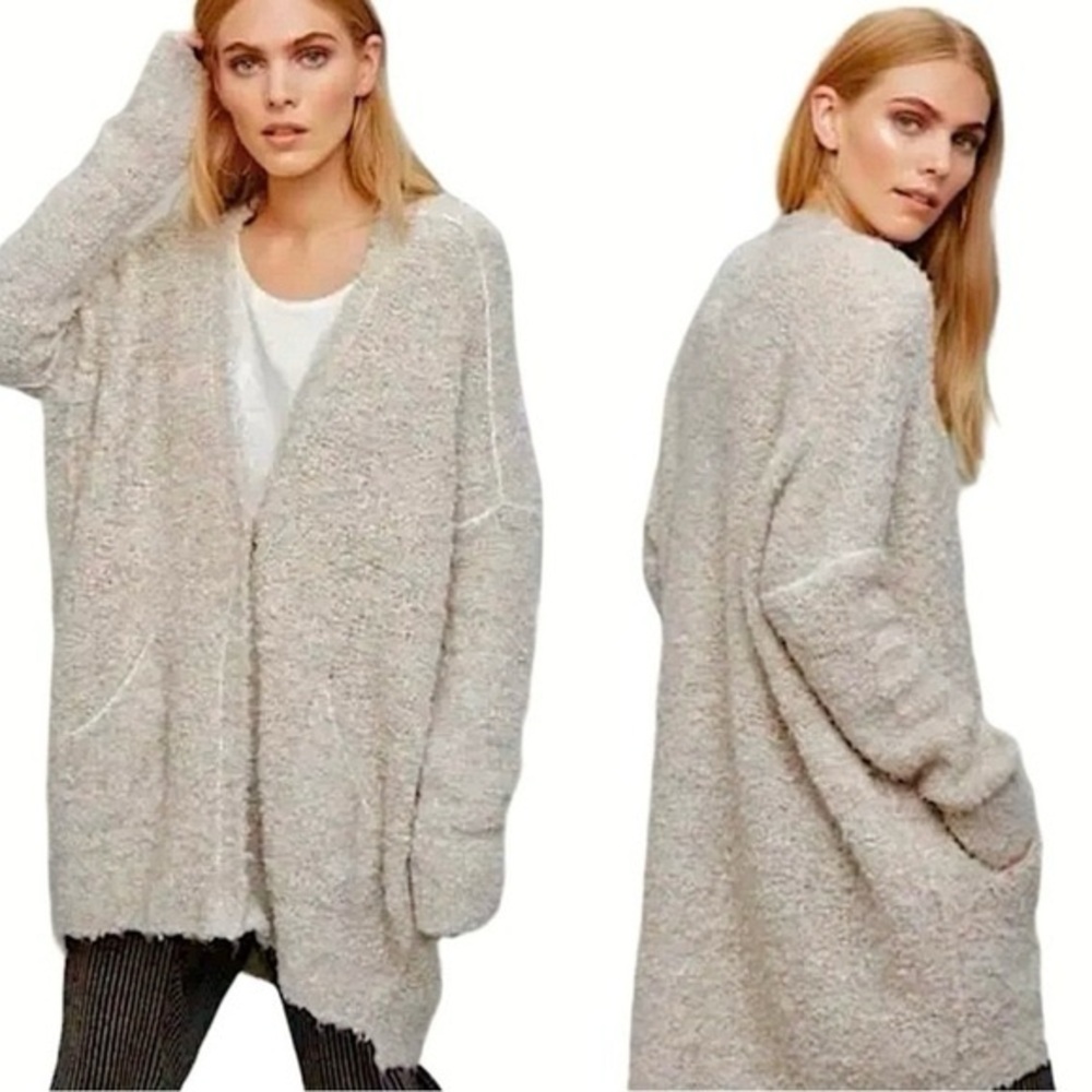 FREE PEOPLE Boucle Cardi Sweater Size Small